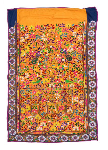 Kutch Handicraft Antique Figure Work Hand Embroidery Wall Decoration - 145 Cms ( 1.45 Mtrs) X 105 Cms