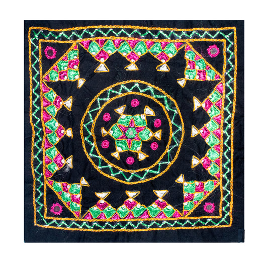 Neran Work Cotton Fine Mirror and Threadwork Embroidery Handwork Patch    -  SKU: 00000001