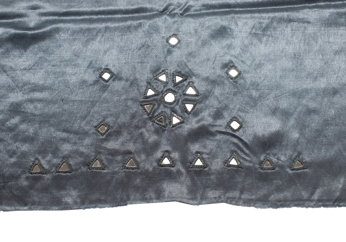 Mirror Work Mashru Silk Hand Embroidered Blouse - Unstitched   - 1.2 Mtr Length  -  SKU: EK18A01J