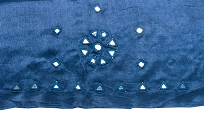 Mirror Work Mashru Silk Hand Embroidered Blouse - Unstitched   - 1.2 Mtr Length  -  SKU: EK18A01F