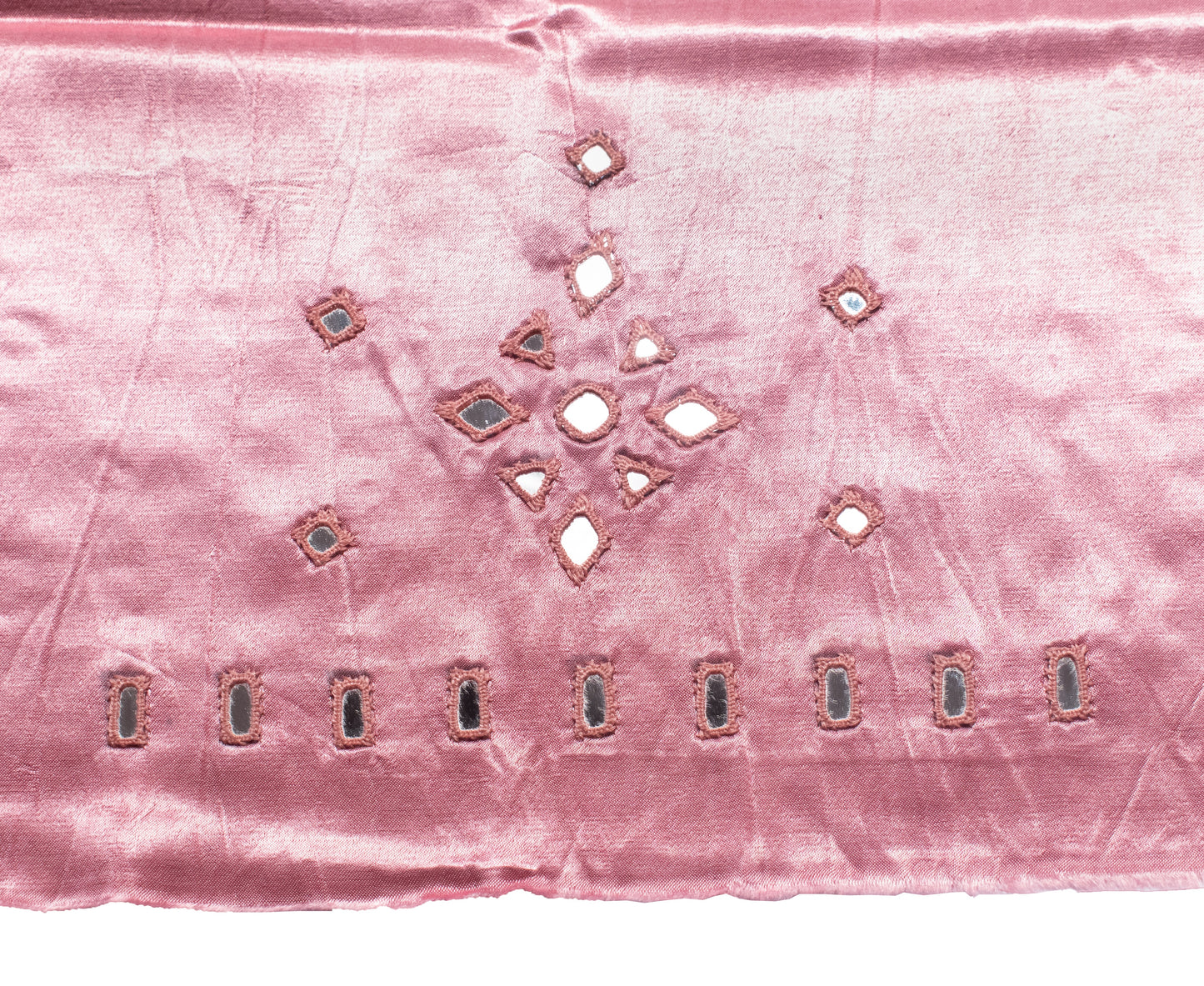 Mirror Work Mashru Silk Hand Embroidered Blouse - Unstitched   - 1.2 Mtr Length  -  SKU: EK18A01D