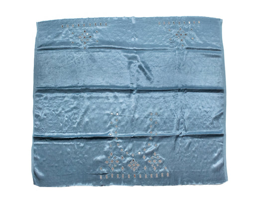 Mirror Work Mashru Silk Hand Embroidered Blouse - Unstitched   - 1.2 Mtr Length  -  SKU: EK18A01E