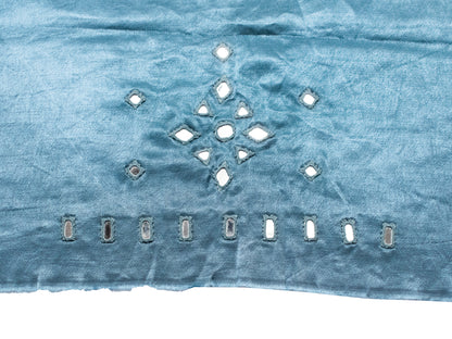 Mirror Work Mashru Silk Hand Embroidered Blouse - Unstitched   - 1.2 Mtr Length  -  SKU: EK18A01E