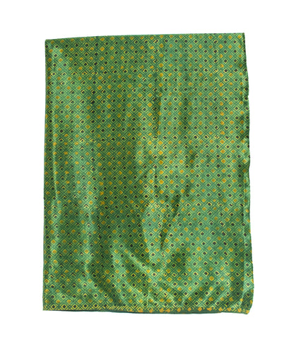 Ajrakh Mashru Silk Natural Dye Hand Block Print Blouse - Unstitched    -  SKU: MK17102A