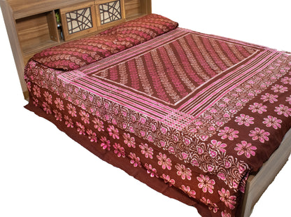 Wax Batik Cotton Hand Printed Bedsheet - Double    -  SKU: AA06C01A