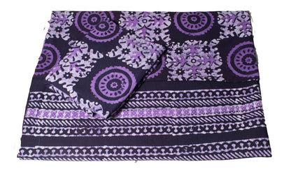 Wax Batik Cotton Hand Printed Bedsheet - Double    -  SKU: AA06C01C