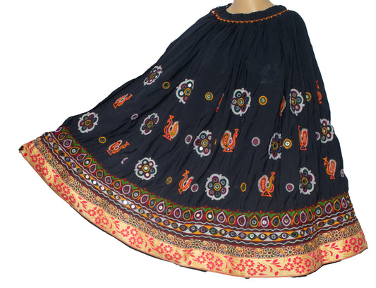 Ahir Work Cotton Fine Mirror and Threadwork Embroidery Chaniya Choli    -  SKU: BJ16101D