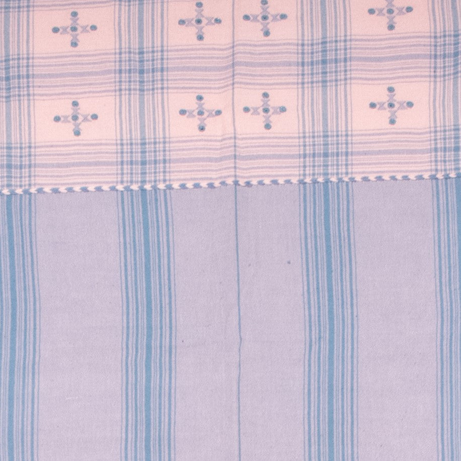 Hand Woven Kala Cotton Patterned Weaving Dupatta  With Tassels  - 2.2 Mtr Length  -  SKU: BM13606A