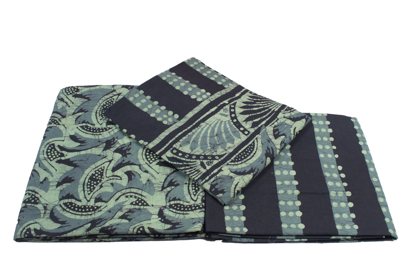 Wax Batik Cotton Full Printed Hand Block Print Dress Material  with 36 Inch wide Dupatta  - 2.5  Mt Top  -  SKU: RA249J01