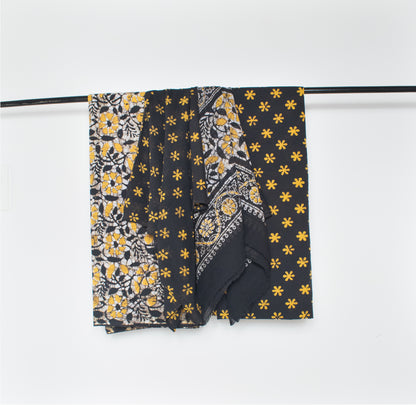 Wax Batik Cotton Full Printed Hand Block Print Dress Material  with 44 Inch wide Dupatta  - 2.5 Mt Top  -  SKU: SA22201C