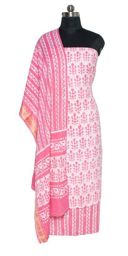 Wax Batik Cotton Hand Printed Dress Material    -  SKU: AA16802I