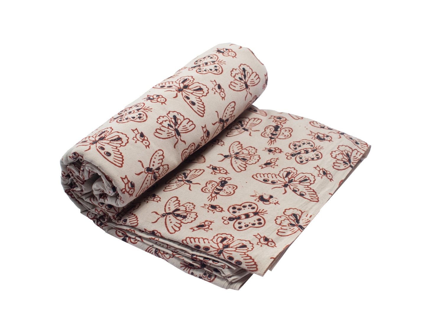 Ajrakh Cotton Natural Dye Hand Printed Fabric    -  SKU: JB13304A