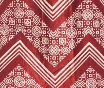 Laheryu Print Mashru Silk Hand Printed Fabric    -  SKU: ID19A01E