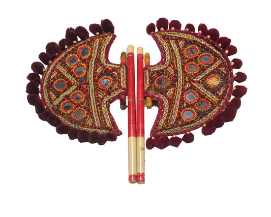 Simple Mirror Work Cotton Large Mirror Work Handwork Fan