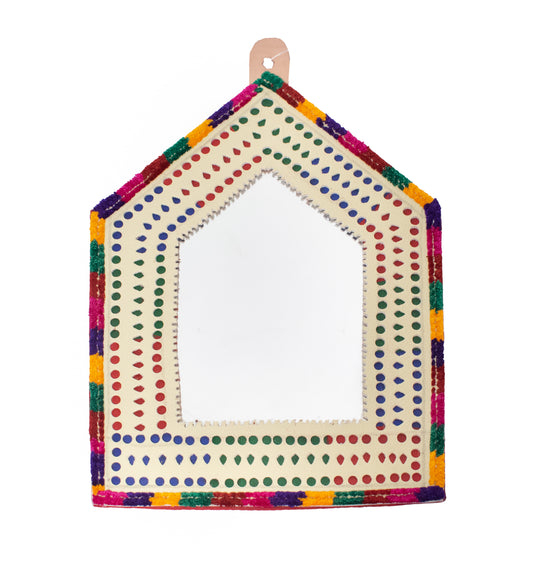 Hut Medium - Leather Craft Punch Work Decorative Handmade Mirror