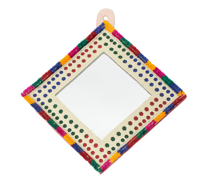 Rhombus Small Mirror Leather Craft    -  SKU: 0015