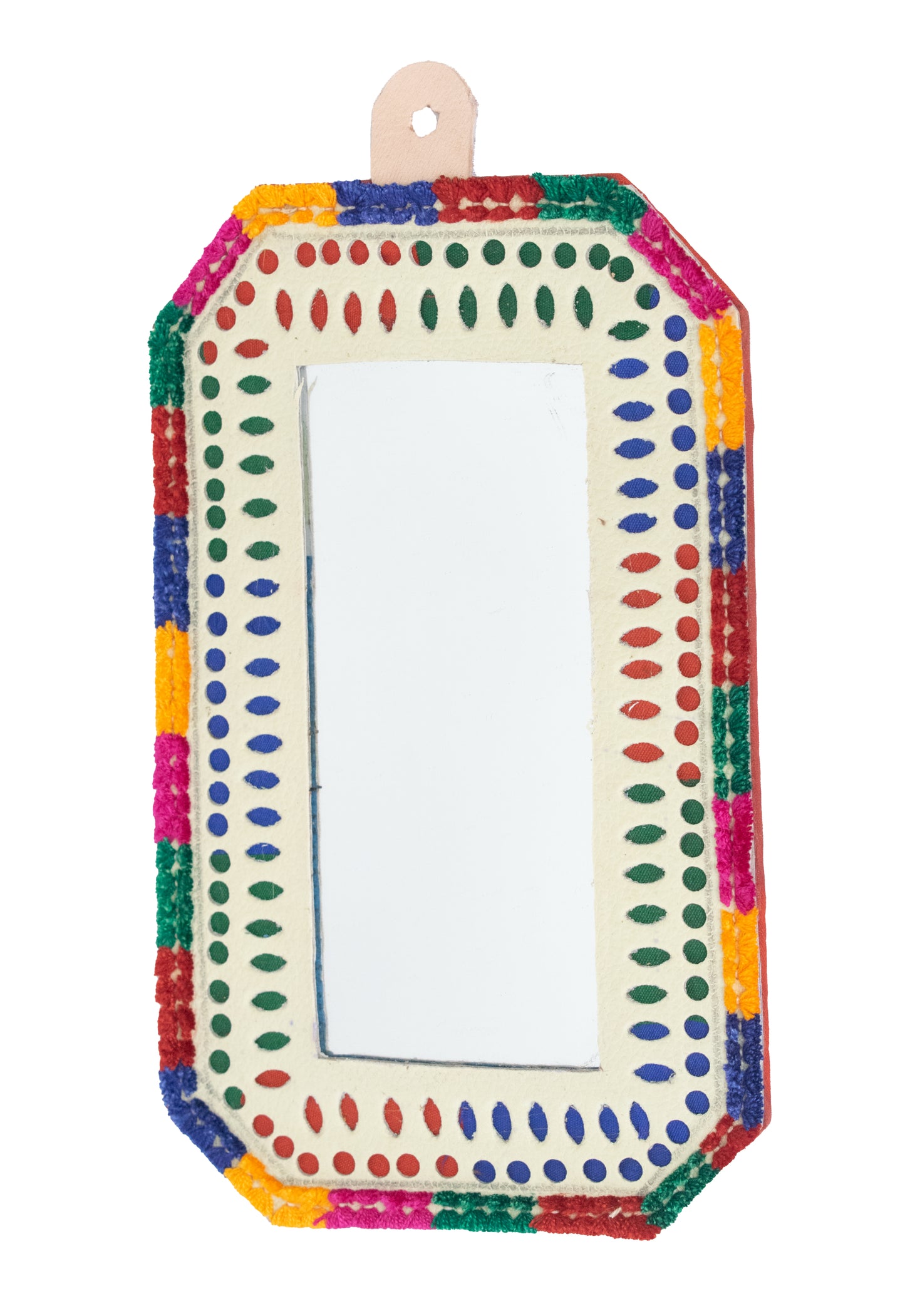 Rectangle with Cut & Cut Corner Small Mirror Leather Craft    -  SKU: 0017