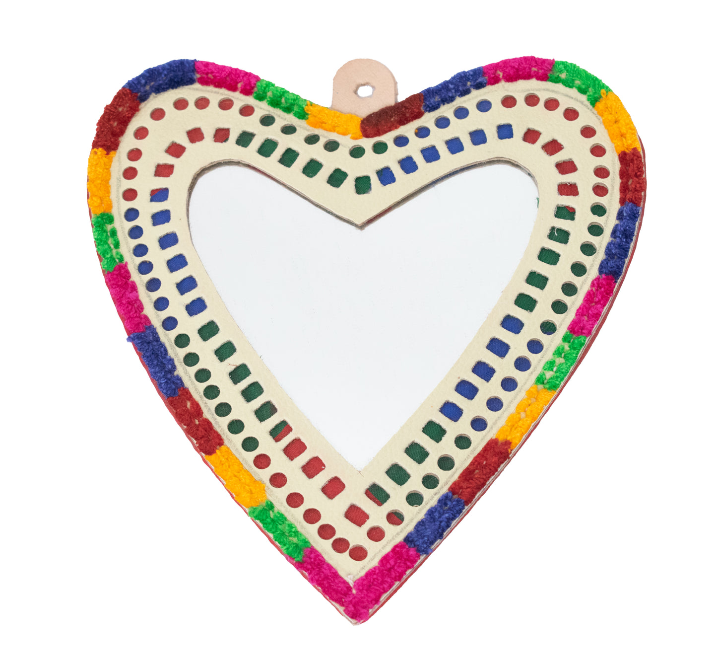 Heart Small Mirror Leather Craft    -  SKU: 0018