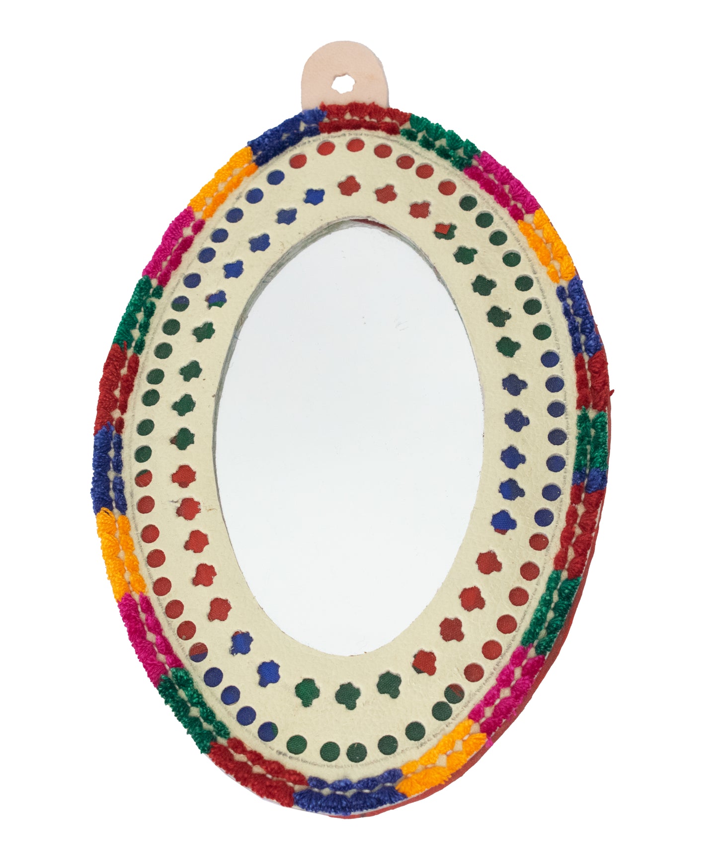 Oval Small Mirror Leather Craft    -  SKU: 0020