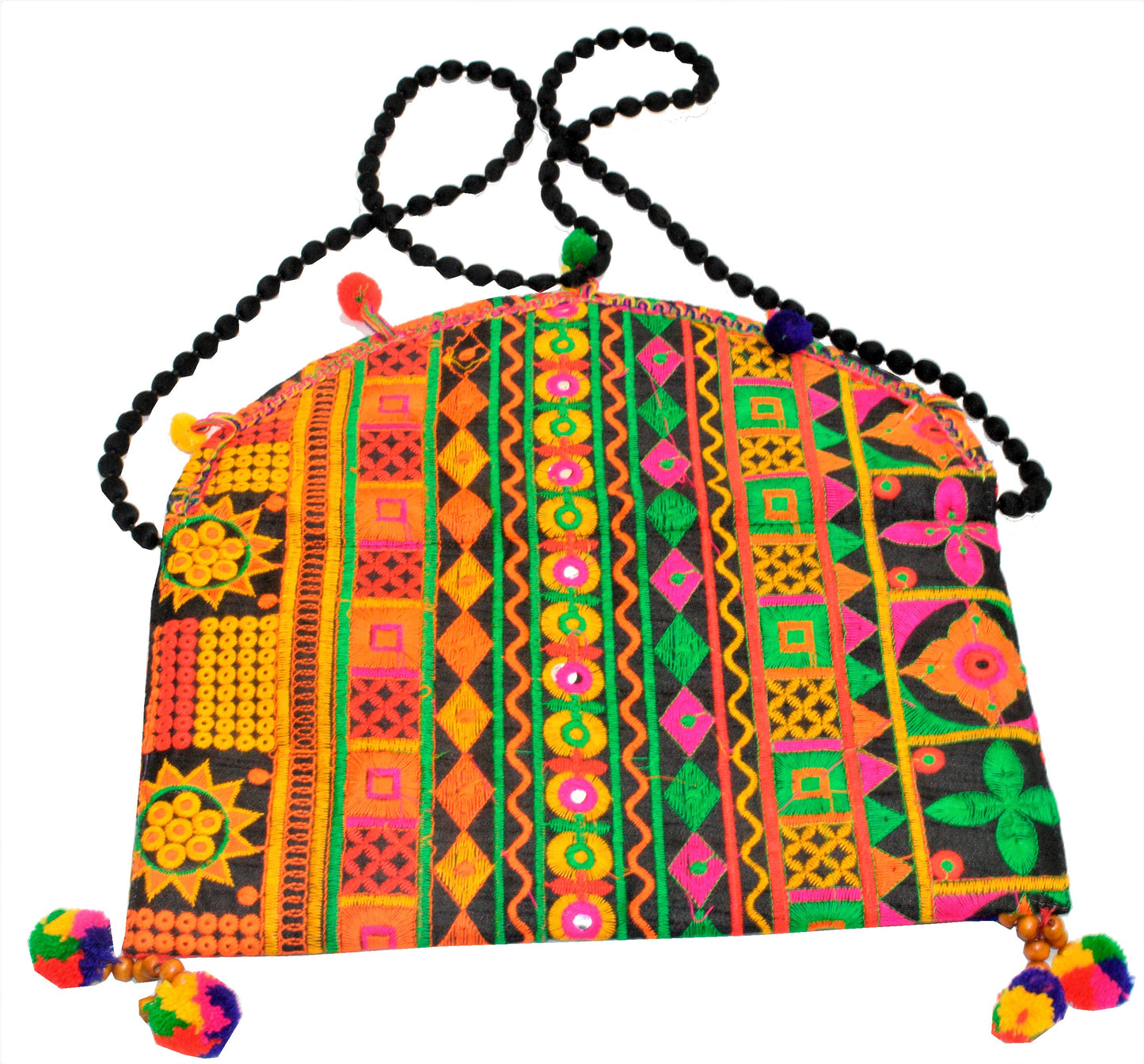 Machine Embroidery Cotton Sling Purse    -  SKU: JA31701A