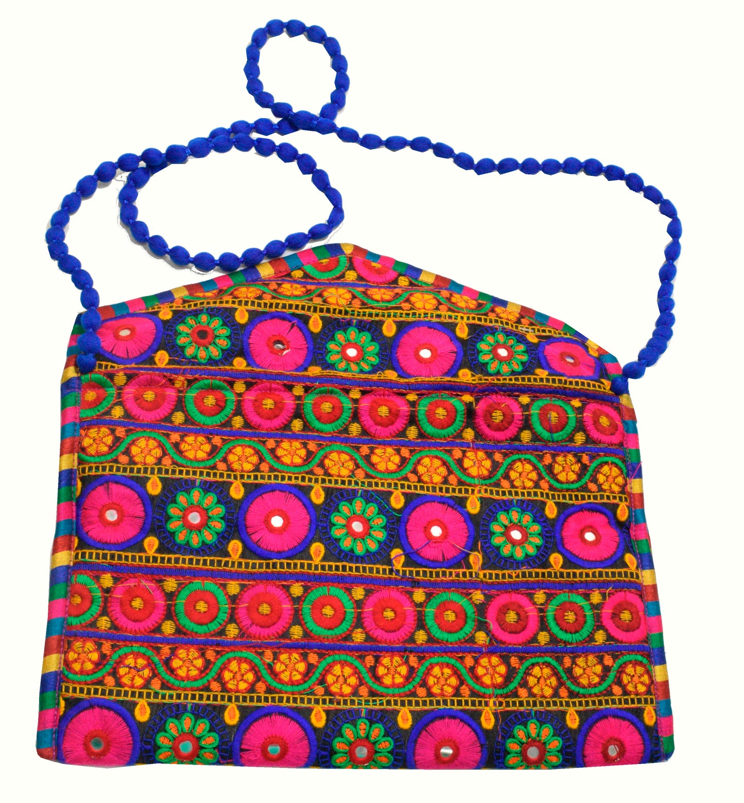 Machine Embroidery Cotton Sling Purse    -  SKU: JA31702A