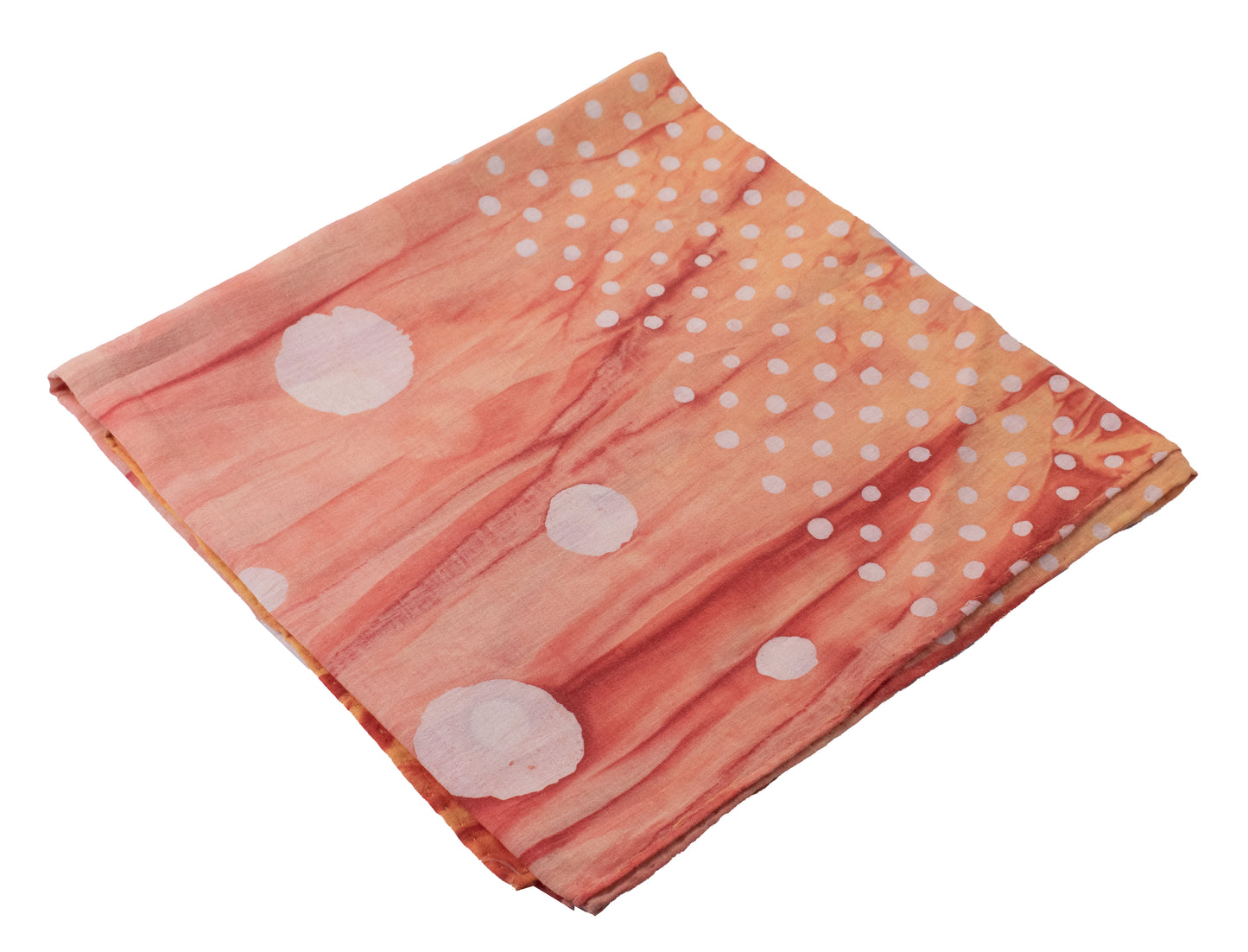Wax Batik Cotton Natural Dye Hand Block Print Stole   - 2.1 Mtr Length  -  SKU: RA04901B