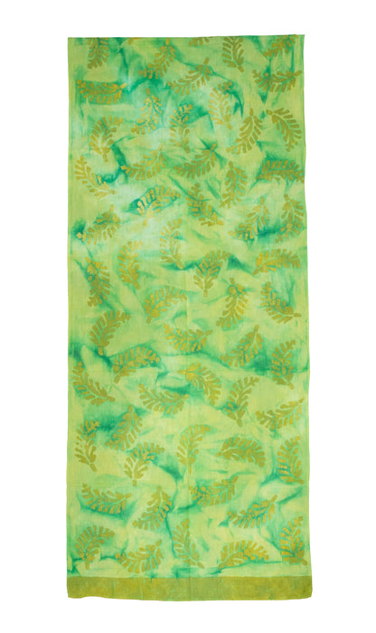 Wax Batik Cotton Natural Dye Stole   - 2.1 Mtr Length  -  SKU: RA04901E