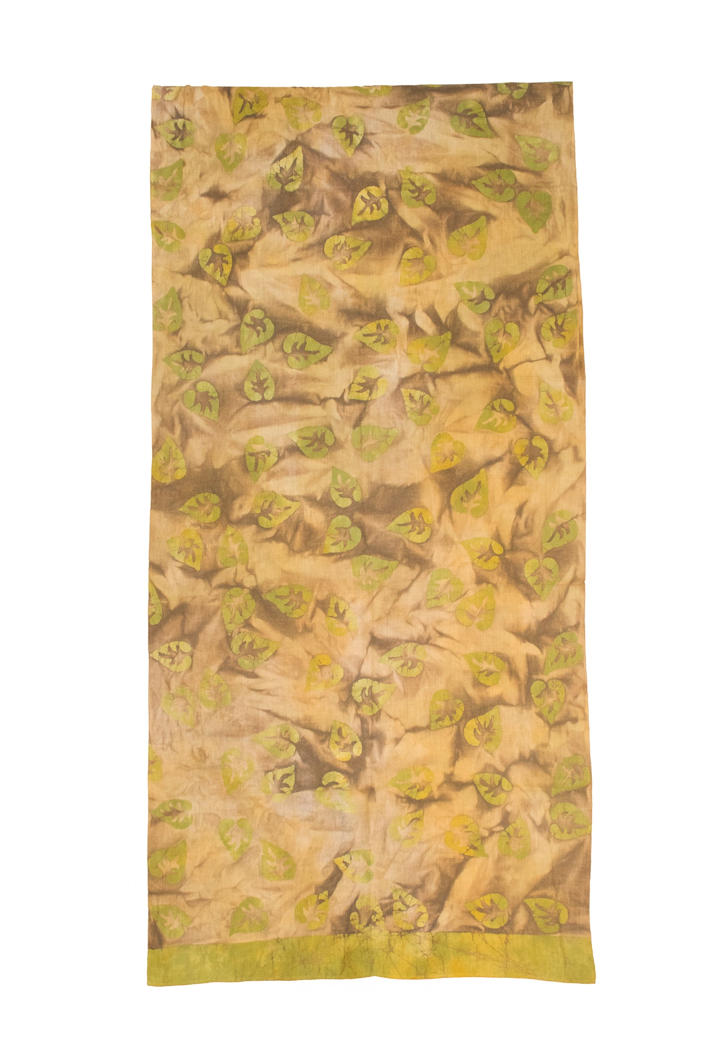Wax Batik Cotton Natural Dye Stole   - 2.1 Mtr Length  -  SKU: RA04901G