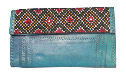 Jat Work Pure Leather Pure Leather Art Wallet - Ladies - Card Holder    -  SKU: AB30702A
