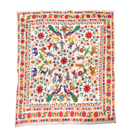Simple Embroidery Cotton Hand Embroidered Wall Decoration    -  SKU: VA18603A