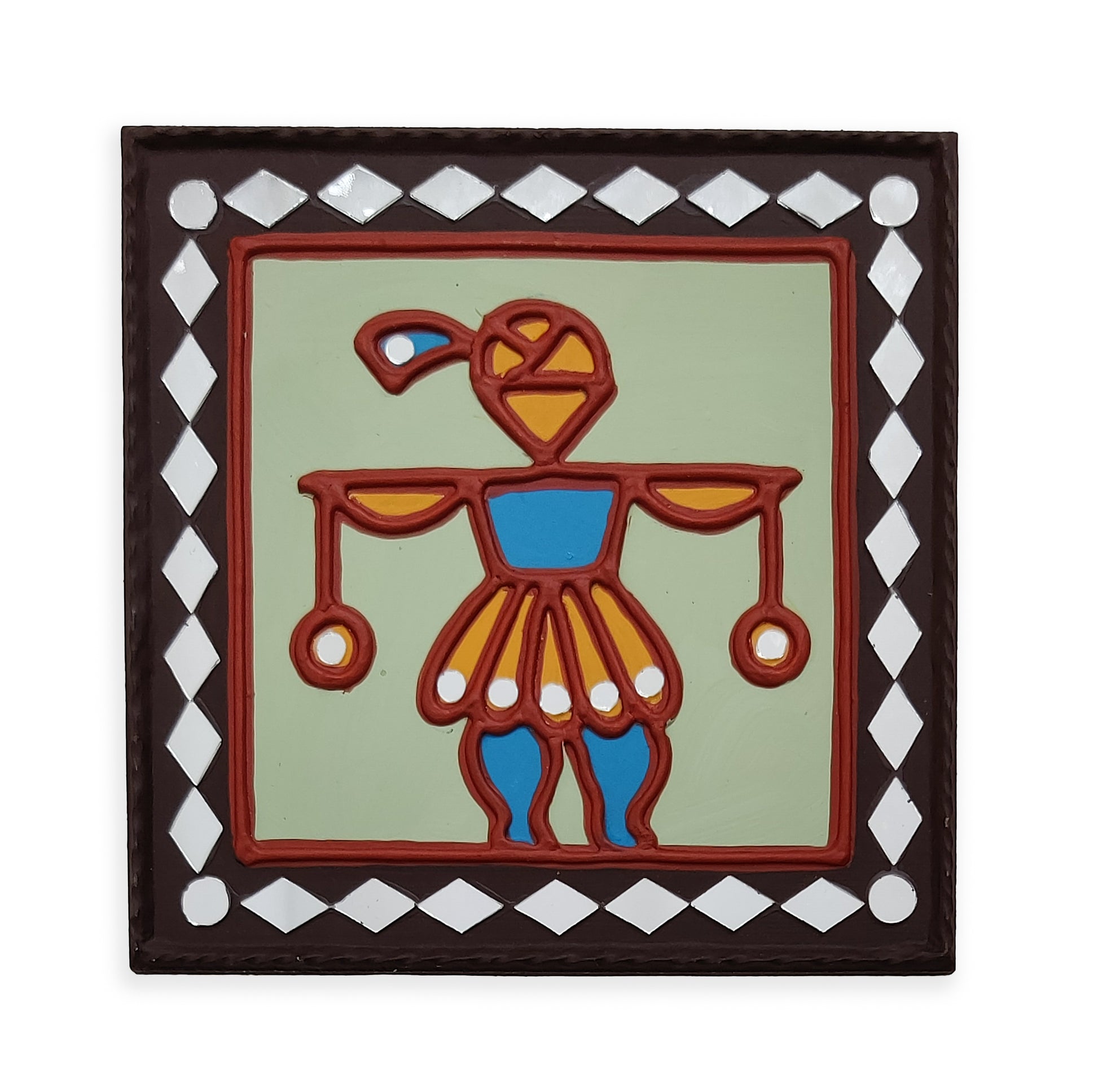 7x7 In - Lippan Kam ( Mud Art Handicraft)