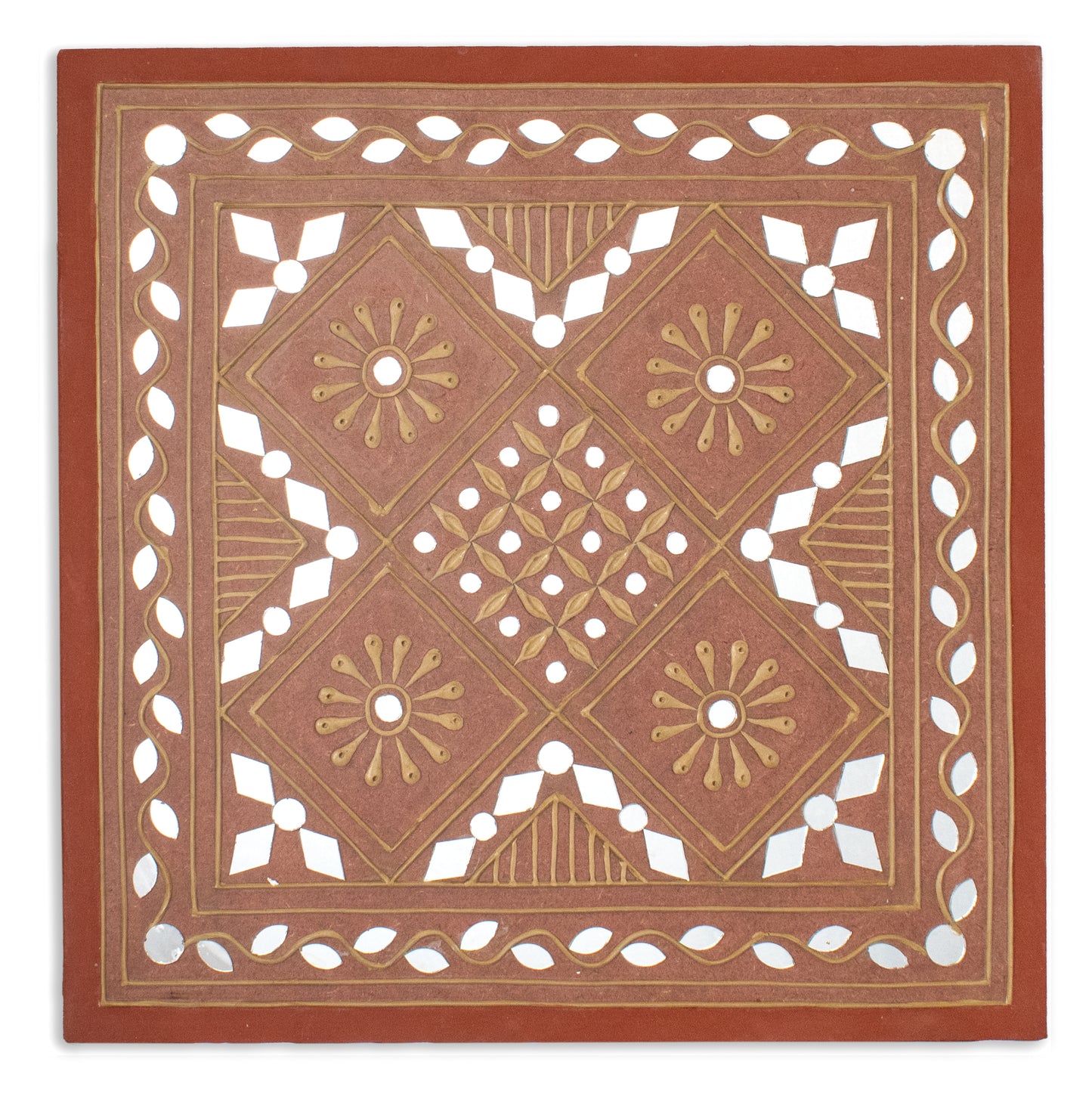 12x12 Inch - Mutva Lippan Kam (Mud Art Handicraft)